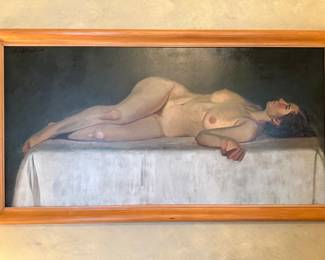  Auseklis Ozols “Reclining Female Nude,” oil on canvas, 1996

