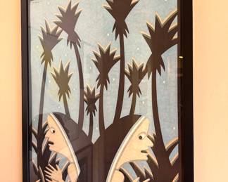 Robert Gordy (New Orleans 1933-1986)
"Midnight at the Oasis,” marker on paper, 1978, signed
