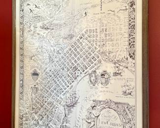 Nathaniel C. Curtis (New Orleans 1881-1953), “The Creole City of New Orleans,” lithograph, c. 1930
