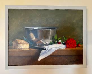 Dell Weller (Louisiana 1927-2017) “Reflections in a Silver Bowl,” oil on canvas, 1992, signed