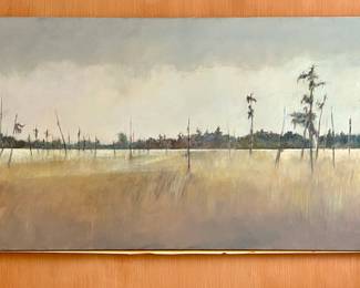 James Lamantia “Cypress Landscape,” oil on canvas, signed
