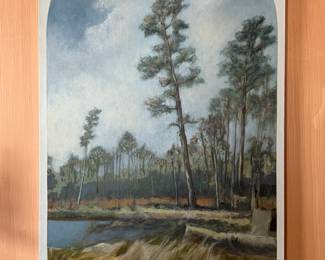 James Lamantia “Bayou Landscape,” oil on canvas, 1985, signed