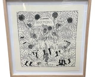 $200 USD     Umar Rashid Harmony Exclusive Special Edition Framed Scarf Art HR177-3    Exclusive Renowned Artists Partner with eBay to Design Bandanas for Democracy; The Initiative Titled "Artists Band Together" Supports Grassroots "Get Out the Vote" Programs in the US.  100% of proceeds supported voter-registration organizations, Mijente, Rise and Woke Vote.  Framed

Dimensions: 25 x 25

Local pick up Bethesda, MD.  Contact us for shipper suggestions.     https://goodbyhello.com/products/hr177-3?_pos=9&_sid=642d8f5ef&_ss=r