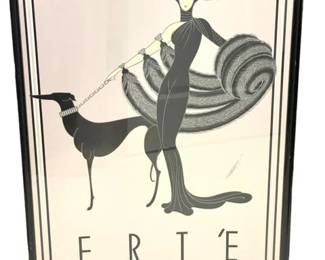 $200 USD     1980 Signed Erté Symphony in Black Mirage Edition Serigraph ED41-1    Description: A vintage screen print poster after Romain de Tirtoff (Erte) titled "Symphony in Black",1980. Published by Mirage Editions, Santa Monica, California. Produced in association with Grosvenor Gallery, London, England. 1980 Mirage Editions

Dimensions: 30 x 20 

Condition: A bit of folding at bottom 

Local pick up Bethesda, MD.  Contact us for shipper suggestions.     https://goodbyhello.com/products/1980-signed-erte-symphony-in-black-mirage-edition-serigraph-ed41-1?_pos=2&_sid=642d8f5ef&_ss=r