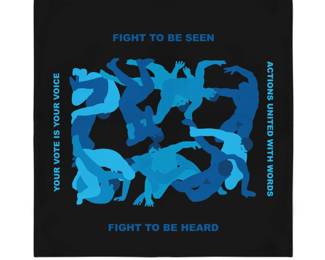 $200 USD    Xavier Schipani Exclusive Special Edition Scarf Framed Art HR177-4     Exclusive Renowned Artists Partner with eBay to Design Bandanas for Democracy; The Initiative Titled "Artists Band Together" Supports Grassroots "Get Out the Vote" Programs in the US.  100% of proceeds supported voter-registration organizations, Mijente, Rise and Woke Vote.  Framed

Dimensions: 25 x 25

Local pick up Bethesda, MD.  Contact us for shipper suggestions.     https://goodbyhello.com/products/xavier-schipani-exclusive-special-edition-scarf-framed-art-hr177-4?_pos=8&_sid=642d8f5ef&_ss=r