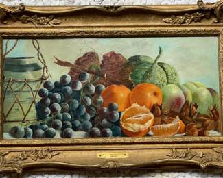 $800 USD     William Hughes (British, 1843-1901) 1882 Still Life Original Painting GH    William Hughes was a still life painter, father of Sir Herbert Hughes-Stanton. He was a pupil of George Lance and W.H. Hunt. Hughes exhibited at the Royal Academy between 1866 and 1901 as well as at the British Institute, Suffolk Street and the Grosvenor Gallery.

Dimensions:

Condition: Very good

Local Pick up Bethesda, MD  Contact us for shipper suggestions.     https://goodbyhello.com/products/william-hughes-british-1843-1901-1882-still-life-original-painting-gh?_pos=5&_sid=b5fc4f820&_ss=r