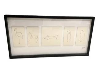 $100 USD      5 Animal Picasso Ikea Olunda Lithograph Art Print Picasso GH113-1    Description: 5 Animals.  Rare print.  Great condition

Dimensions: 41 x 15.5"

Condition:  Good condition

Local pick up Bethesda, MD.  Contact us for shipper suggestions     https://goodbyhello.com/products/5-animal-picasso-print-picasso?_pos=8&_sid=b5fc4f820&_ss=r