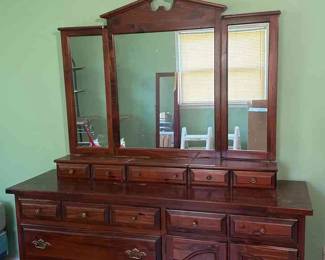 Large Fixer Upper Bedroom Chest Of Drawers With Mirror 