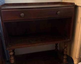 Dark Brown Wooden Roll Desk 