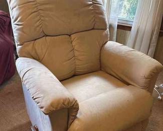 Plush Cream Colored LaZboy Recliner Chair 