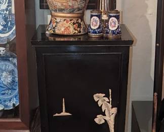 2nd bone and Lacquer wood pedestals 