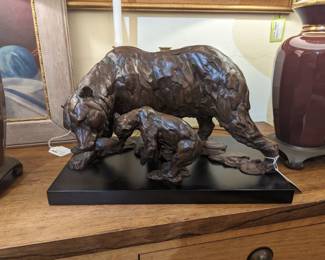 Bronze Bear with Cub by Mark Coreth, number 5 of 9