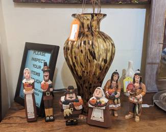 Thanksgiving decor, Art Deco style vase