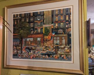 Exhibition 1980 framed Serigraph by Hiro Yamagata