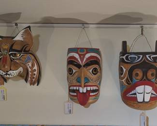 Original Hand Carved John Stevens Masks 