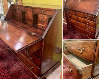 Absolutely STUNNING early 19th c. English mahogany escritoire! 