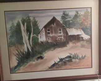 Original framed water color by Margaret Bean