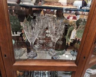 Crystal wine glasses