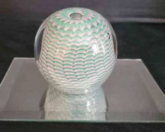 Signed Peter Schiller Paperweight 