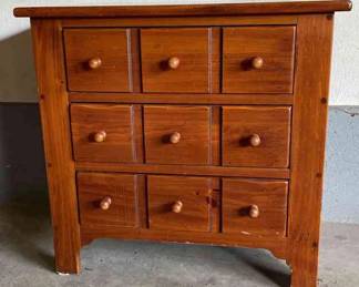 Ethan Allen 3Drawer Nightstand 23H X 24.5L X 16W