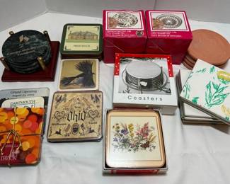 Coasters Including German Lead Crystal, Acrylic, And More