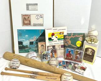 Autographed Rookie Baseball Cards, Louisville Slugger Bats, Postcards, More