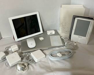 IPad, Macbook Pro, Amazon Kindle, Chargers