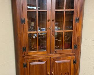 Ethan Allen Corner Curio Cabinet