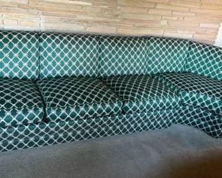Two Piece Modular Green Sofa