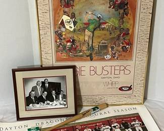 Bogie Busters 1982 Patt Whip Print, Autographed Dayton Dragons Poster, More