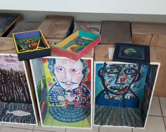 David Crown painted boxes