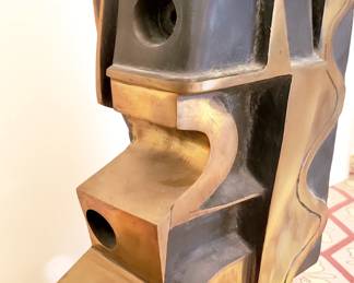 David Crown metal sculpture "back" side. There are several more of these but are solid and heavy. We may feature 2 or 3 at the sale.