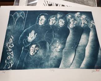 David Crown etching - Artist proof