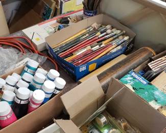 Various art supplies