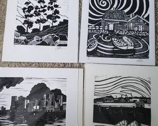 David Crown linocut prints, Limited editions!