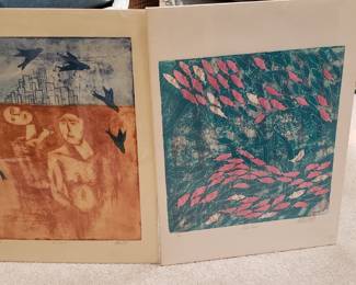 David Crown linocut
prints, Limited editions!