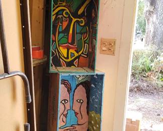 David Crown painted boxes