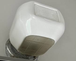 milk glass bathroom light fixture sconce cover 