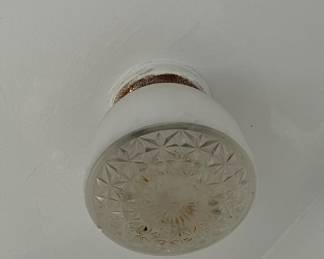 milk glass frosted prism glass bathroom light fixture sconce cover 