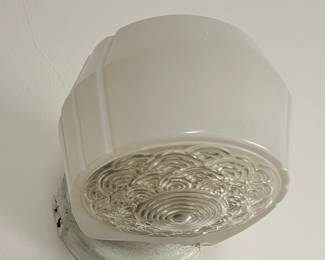 milk glass bathroom light fixture sconce cover 