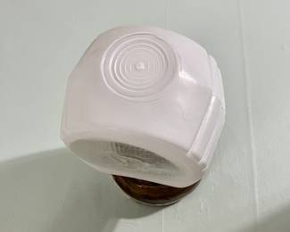 milk glass bathroom light fixture sconce cover 