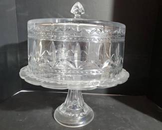 Crystal Pedestal Cake Plate