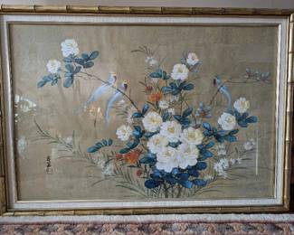 Richard Lane Rose Color Peony Print 23.5” × 23.5”