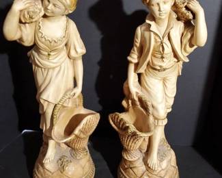 Chalkware Marwal Statue Planter - 21"