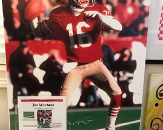 Signed Joe Montana Print on Canvas
