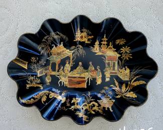 Lacquer wavy bowl $40