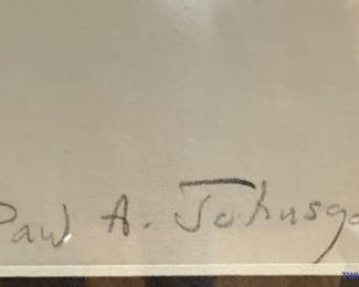 Original Drawing Whooping Crane by PAUL JOHNSGARD