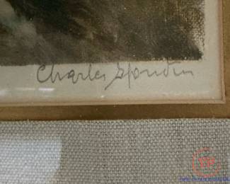 Original Signed Watercolor by CHARLES MARTIN - Paris Scene