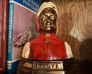 1920's Marion Bronze Dante and Beatrice Bust Bookends