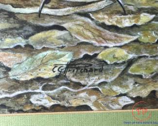 Original Watercolor of Long-Tailed Quail by CLAREMONT GALE PRITCHARD